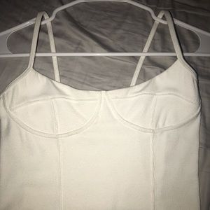Joah brown bustier tank WHITE SMALL